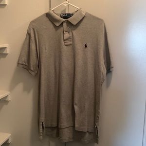 Polo by Ralph Lauren - Gray with Navy Logo - Size Medium - 100% Cotton